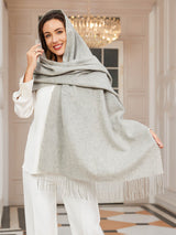 [Light Gray] SilkSilky-AU Wool Scarf 001