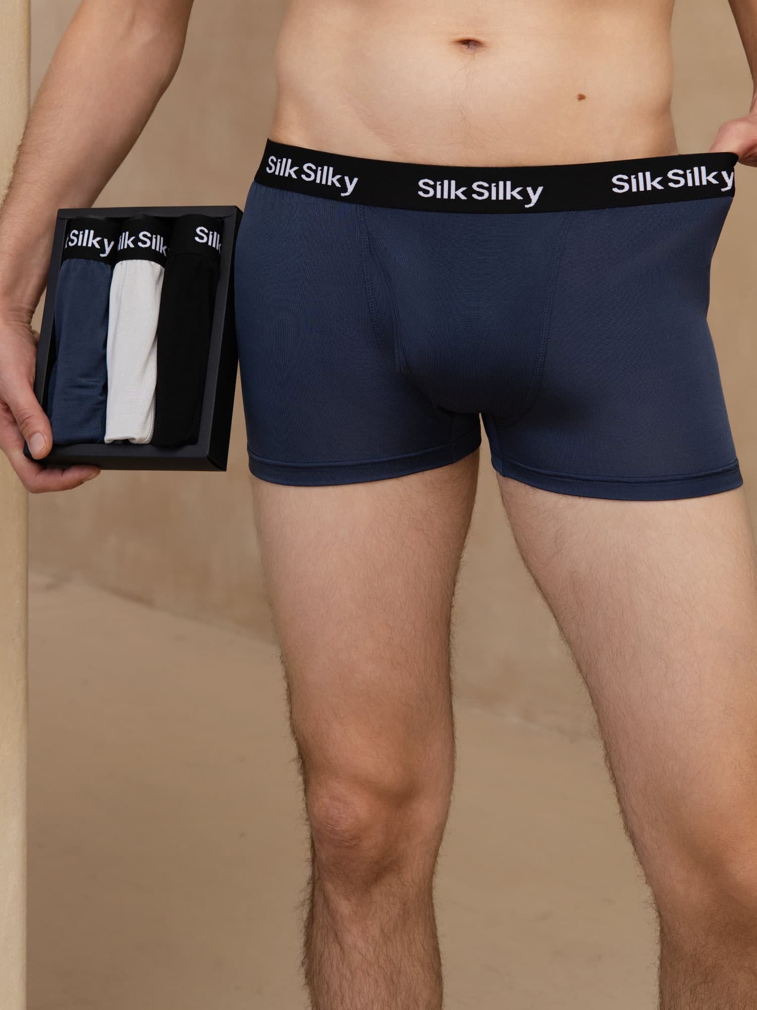 [Multi] SilkSilky-AU 100% Silk Jersey Men's Underwear 003