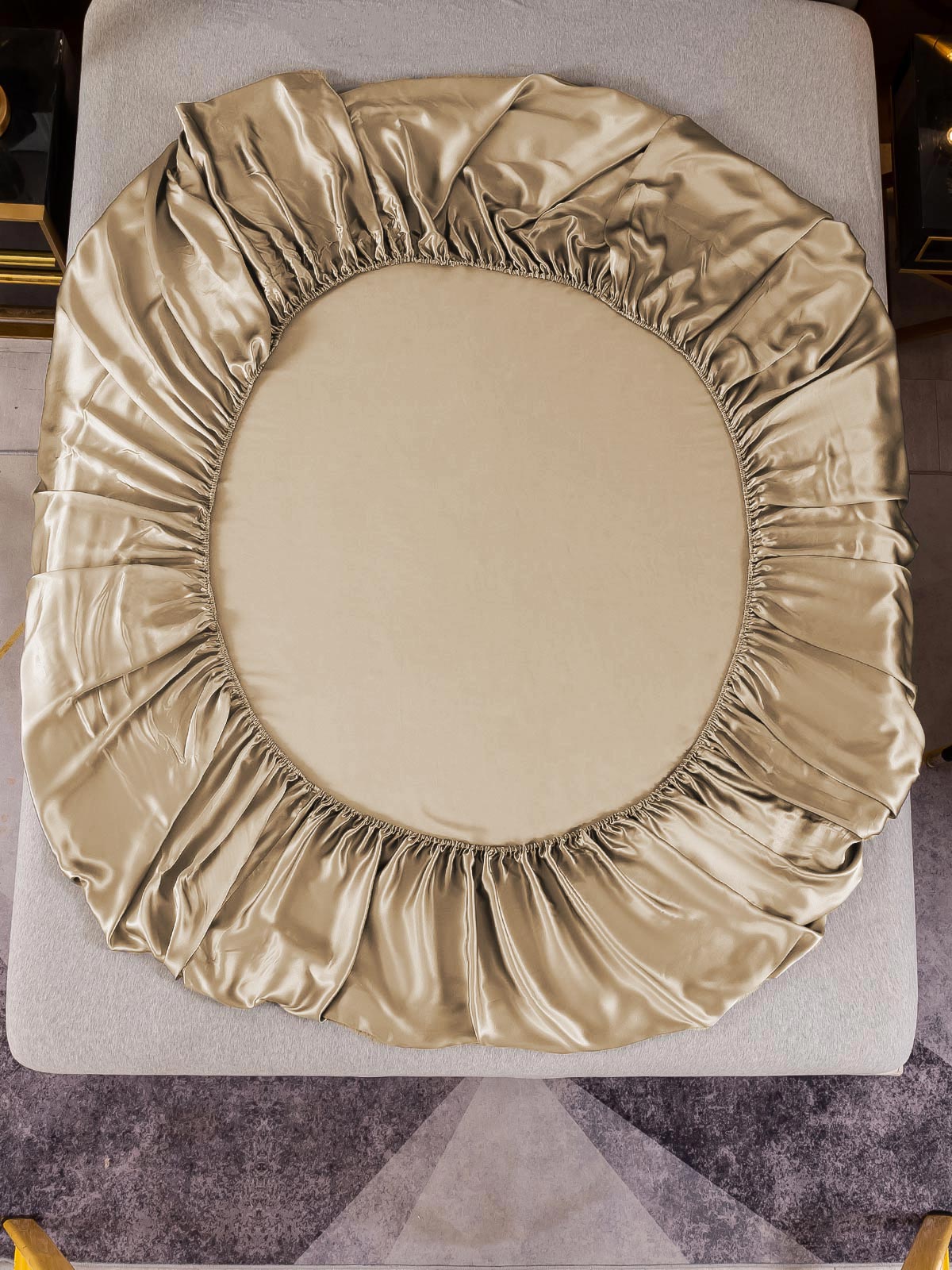 [Beige] SilkSilky-AU 22Momme Pure Silk Sheet 003