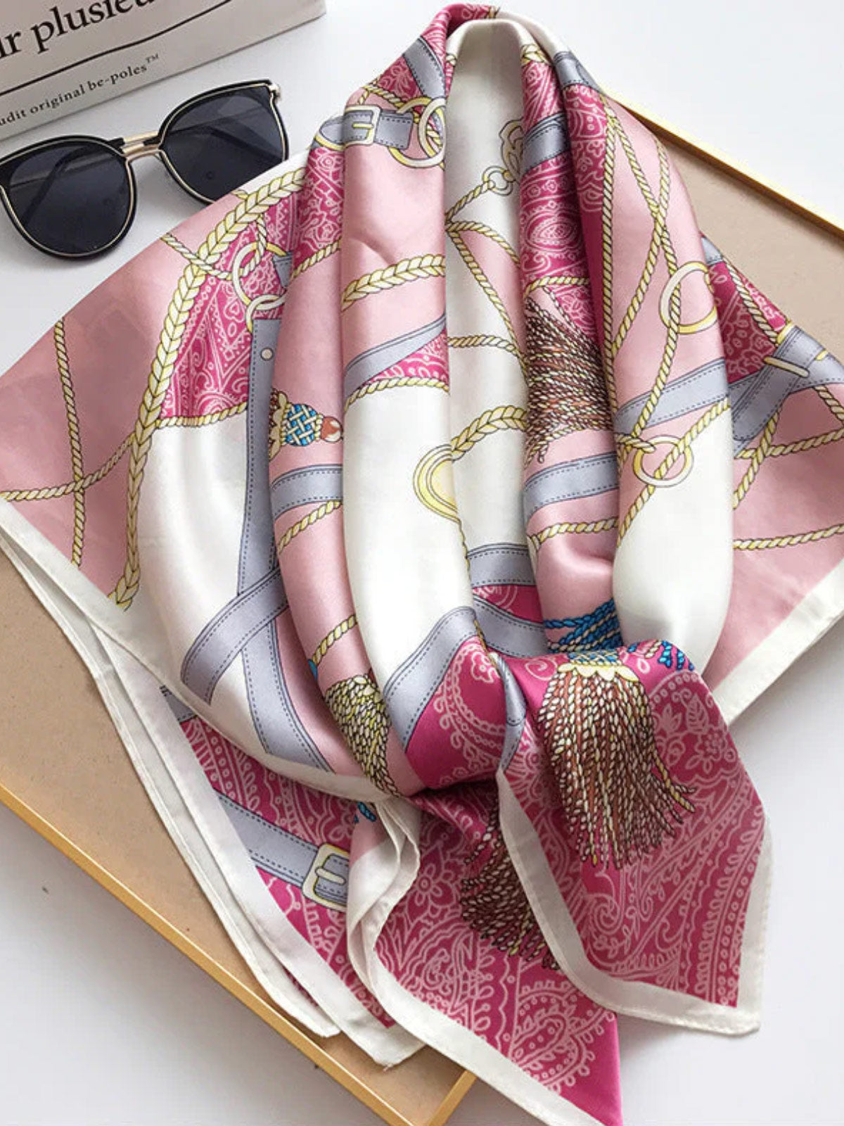 SilkSilky AU Pure Silk Scarf Pink 002