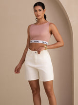 [Pink] SilkSilky-AU Sleeveless Crew Neck Camisole 008