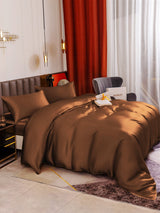 [Coffee] SilkSilky-AU 19Momme Bedding Set 005