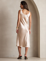 [Champagne] SilkSilky-AU Sleeveless Dress 002
