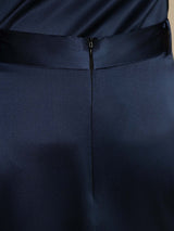 [Dark Blue] SilkSilky-AU 19Momme Stretch Silk Charmeuse Skirt 008