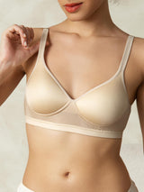 [Tan] SilkSilky-AU Silk Jersey Bra 001