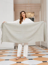 [Light Gray] SilkSilky-AU Wool Scarf 004