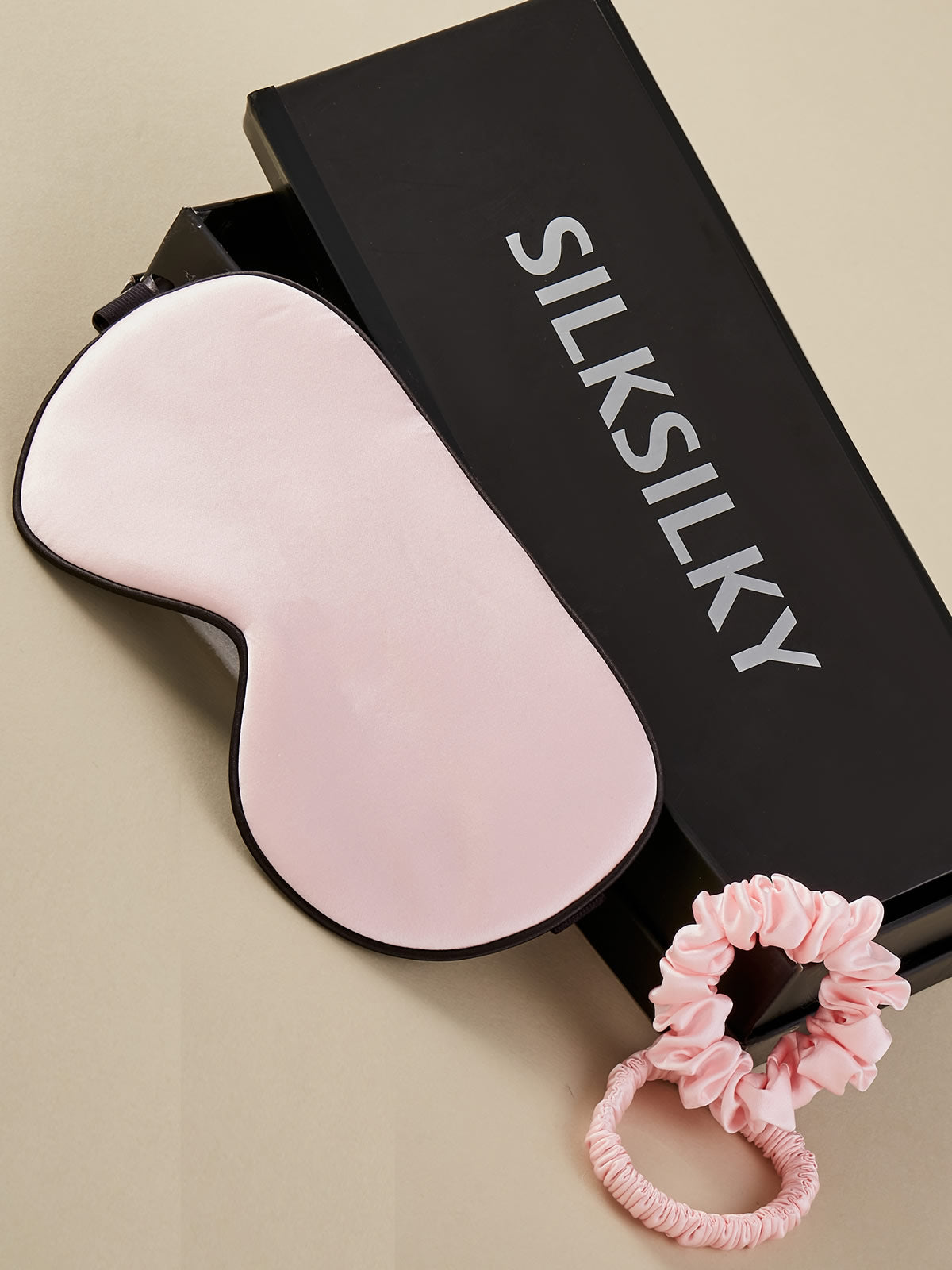 SilkSilky AU 19Momme Pure Silk Eye Mask Pink 002