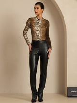 [Tiger] SilkSilky-AU Long Sleeve Women's T-Shirt 007