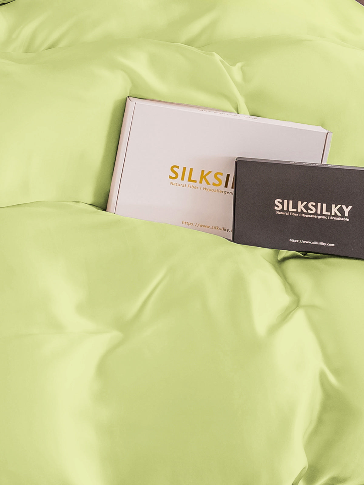 SilkSilky AU 19Momme Pure Silk Duvet Cover MintGreen 004