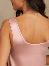 [Peach Skin] SilkSilky-AU 19Momme Machine-Washable Silk Sleeveless Scoop Neck Women's Pyjamas 004