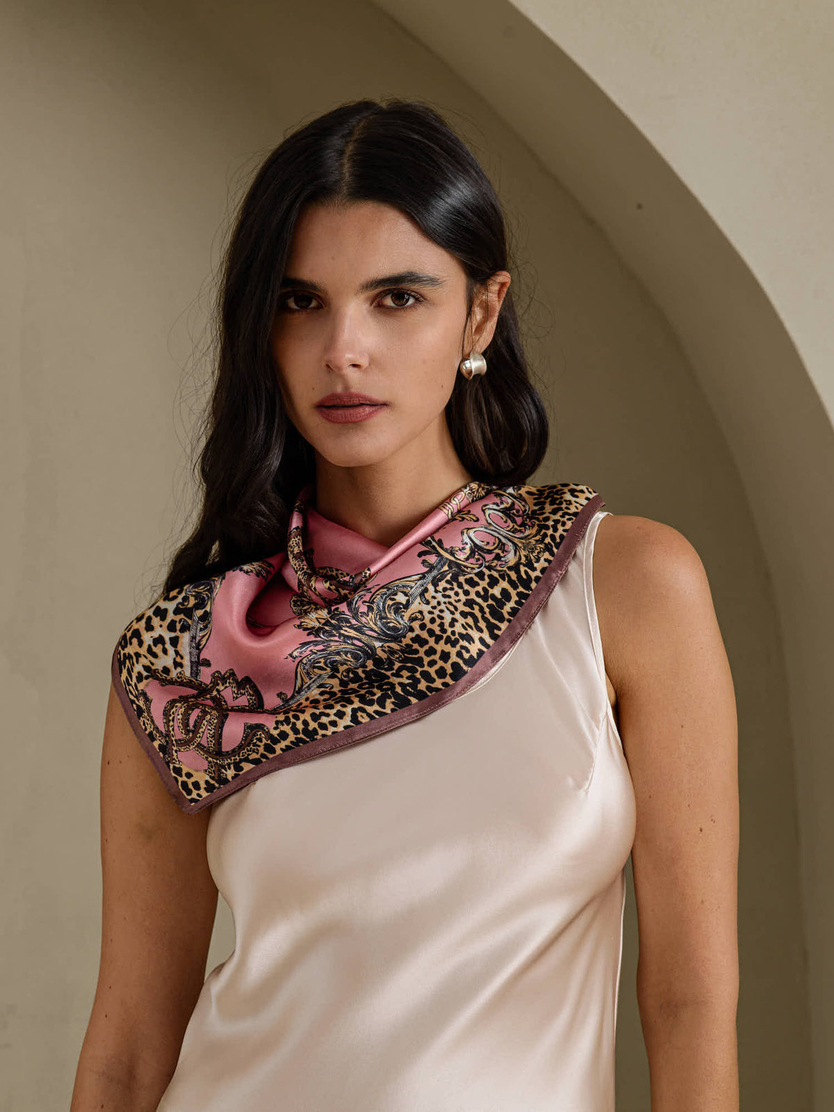 [Leopard] SilkSilky-AU Scarf 001