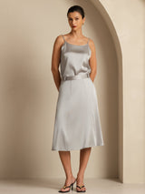 [Griffin Gray] SilkSilky-AU 19Momme Stretch Silk Charmeuse Skirt 005