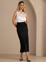 [Black] SilkSilky-AU Skirt 005