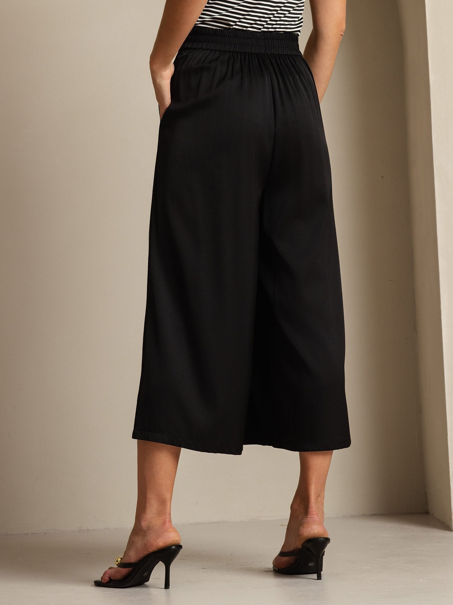 [Black] SilkSilky-AU 19Momme Silk Womens Pants 002