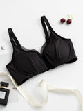 SilkSilky AU Silk Knitted Bra Black 005