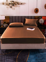 [Coffee] SilkSilky-AU 19Momme Bedding Set 002