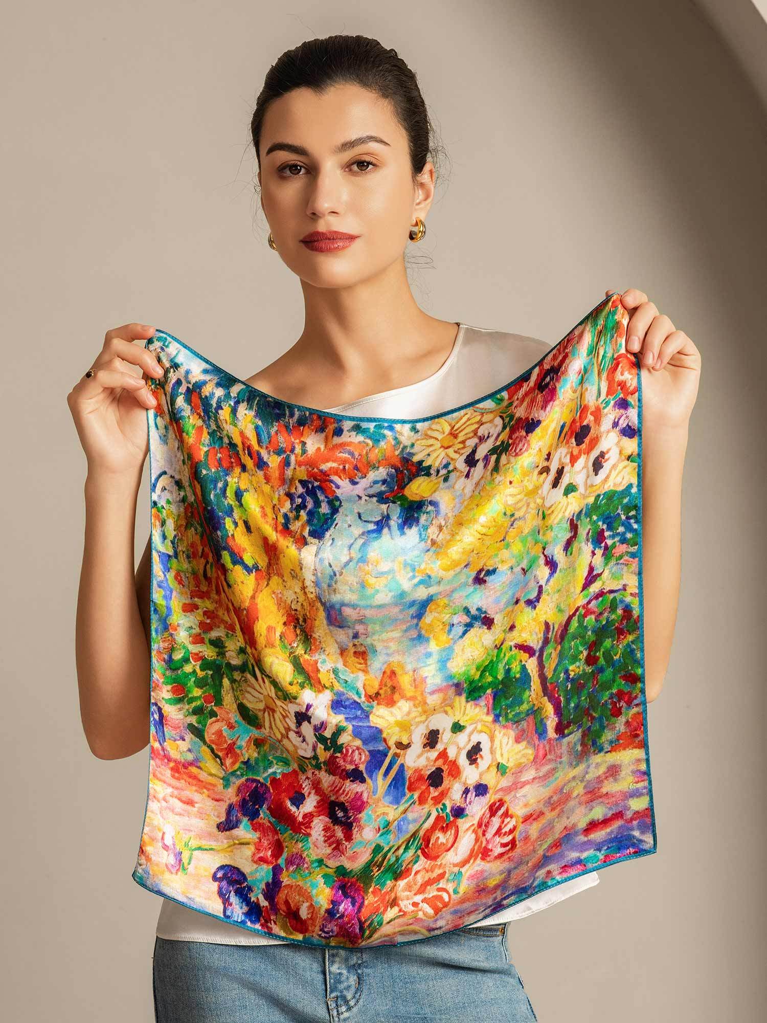 [P096] SilkSilky-AU Pure Silk Scarf 003