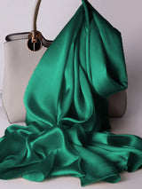 [Dark Green] SilkSilky-AU Scarf 004