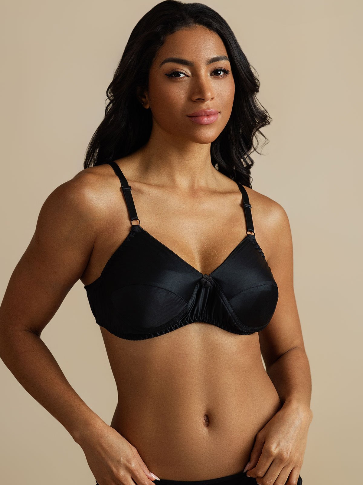 [Black] SilkSilky-AU Pure Silk Bra 006,