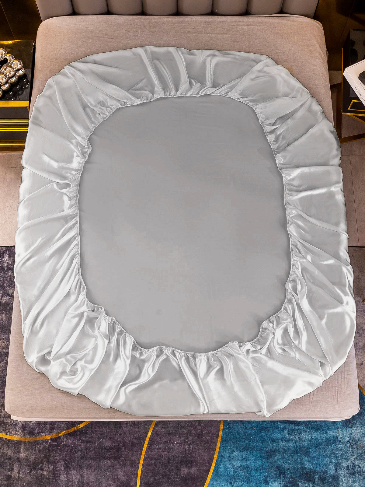 [Silver] SilkSilky-AU 25Momme Pure Silk Bedding Set 003