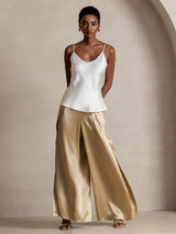 [Champagne] SilkSilky-AU 19Momme Silk Split Women's Pants 004