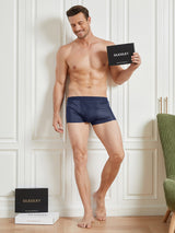 [Dark Blue] SilkSilky-AU 100% Silk Jersey Men's Underwear 003