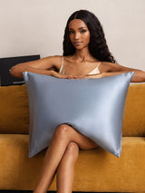 [Grayish Blue] SilkSilky-AU 19Momme Pure Silk Pillowcase 003
