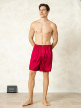 [Wine] SilkSilky-AU Men's Sleep Shorts 003