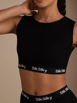 [Black] SilkSilky-AU Sleeveless Crew Neck Camisole 006