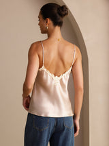 [Pink] SilkSilky-AU Sleeveless V Neck Camisole 002