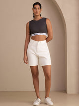 [Gray] SilkSilky-AU Sleeveless Crew Neck Camisole 006