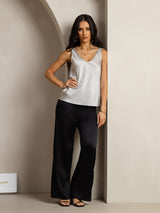 [Silver] SilkSilky-AU Sleeveless V Neck Camisole 005