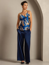 [Navy Dragon] SilkSilky-AU Pure Silk V Neck Camisole 008,