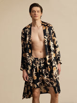 [Black Dragon] SilkSilky-AU Long Sleeve Men's Pyjamas 001