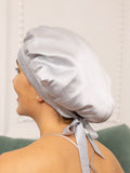 SilkSilky-AU Pure Silk Sleep Cap Silver 002