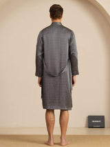 [Black Ginkgo] SilkSilky-AU Long Sleeve Men's Pyjamas 002