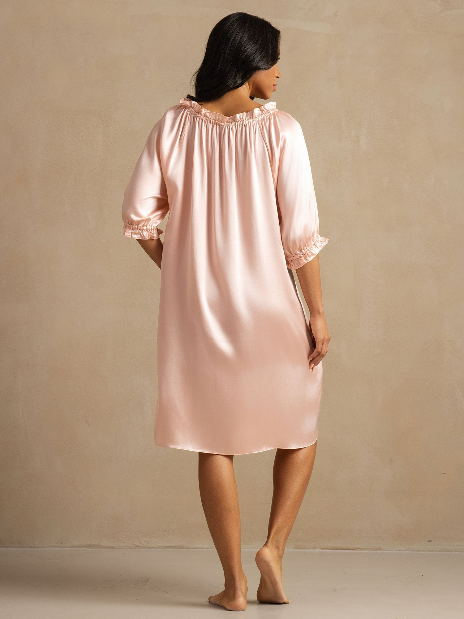 [LightPink] SilkSilky-AU Pure Silk Nightgown 002