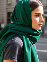 [Dark Green] SilkSilky-AU Scarf 002