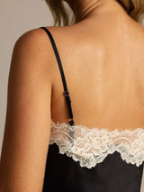 [Black] SilkSilky-AU Sleeveless V Neck Camisole Set 005