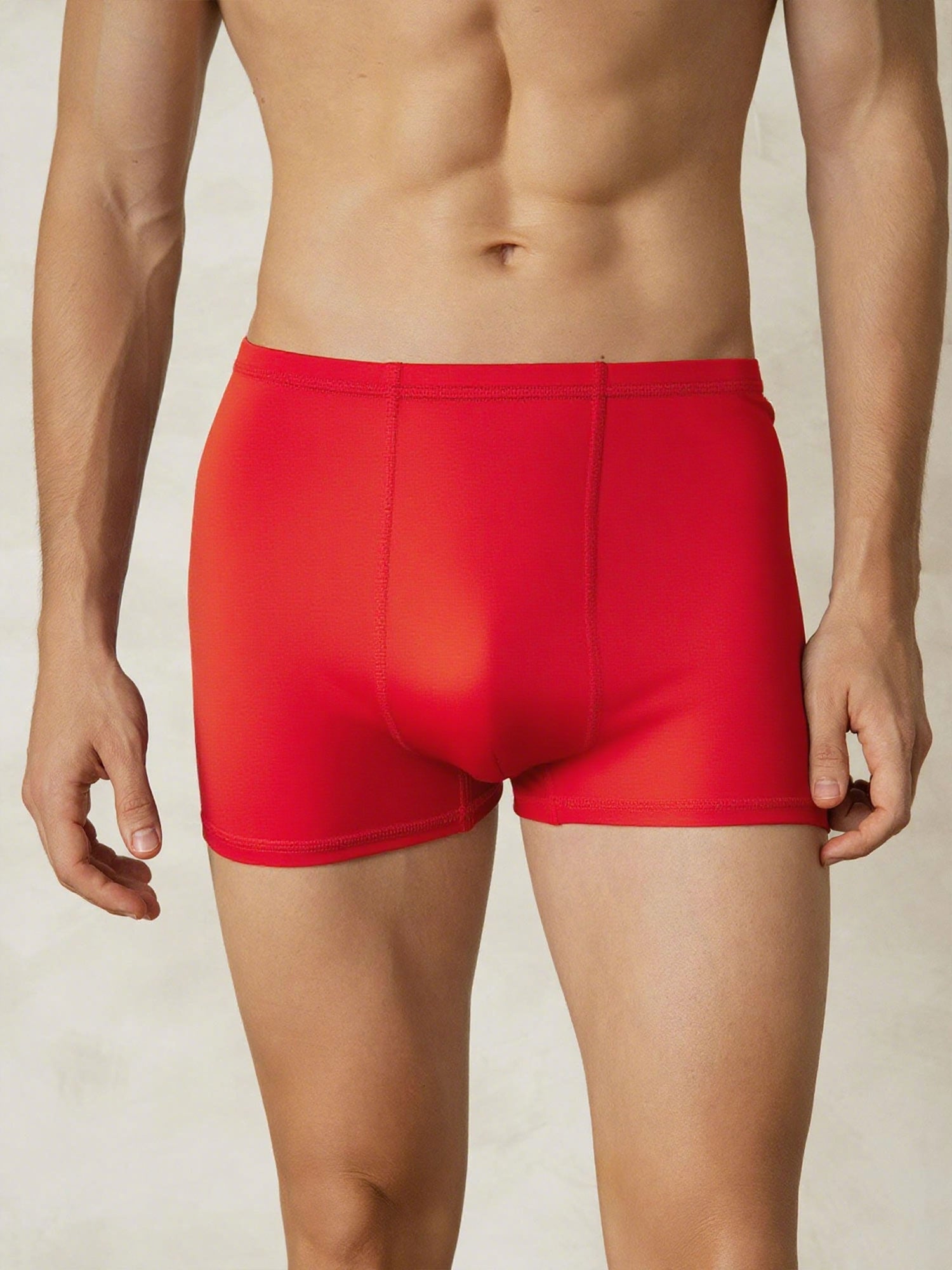 [Red] SilkSilky-AU Silk Knitted Mens Underwear 001