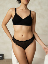 [Black] SilkSilky-AU Pure Silk Panty 005