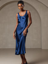 [Dark Blue] SilkSilky-AU Sleeveless Dress 004