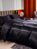 SilkSilky AU 22Momme Pure Silk Bedding Set Black 003