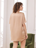 SilkSilky AU Pure Silk Short Sleeve Round Neck Women's Pyjamas Champagne 002