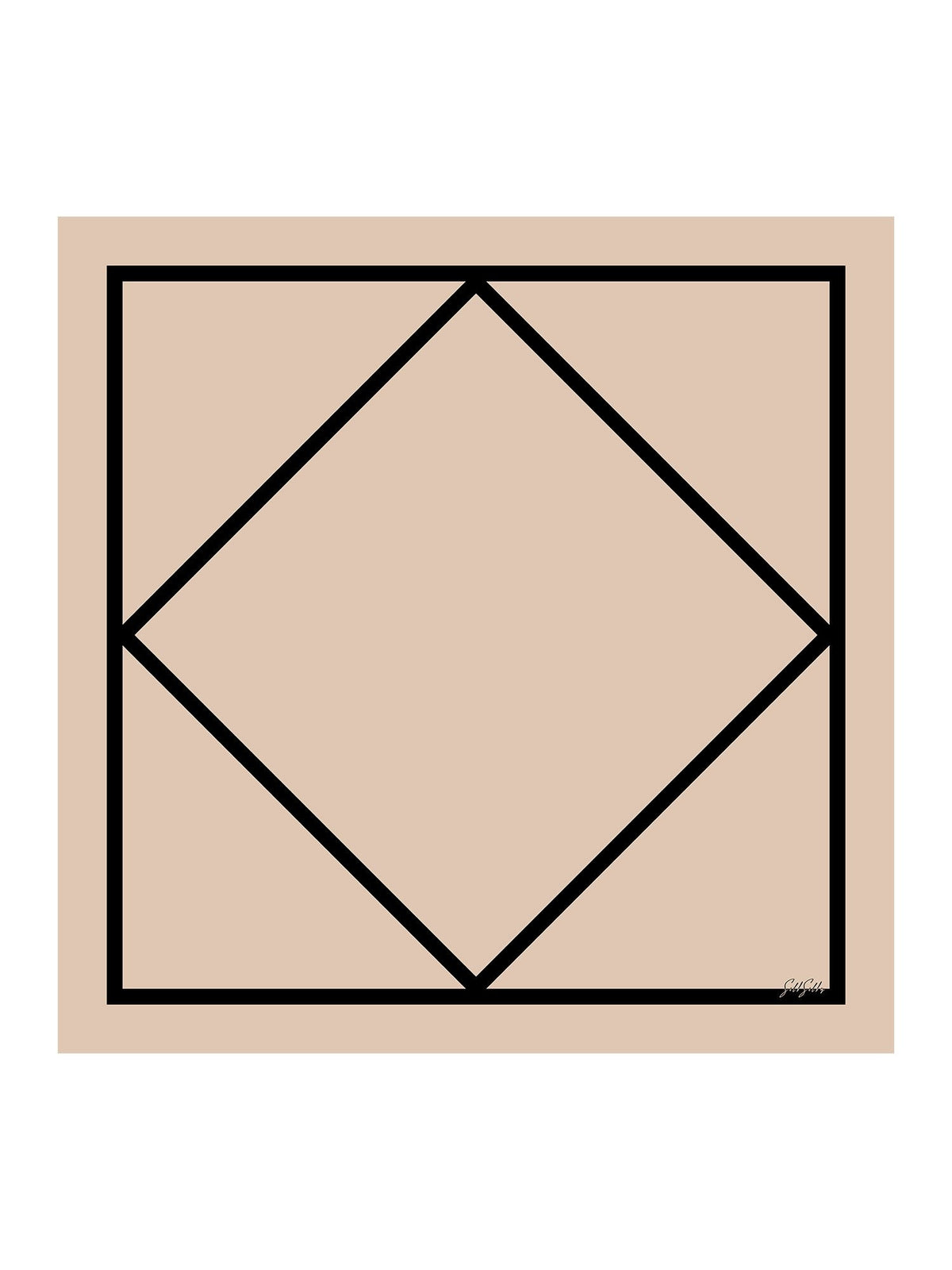[Beige Square] SilkSilky-AU Scarf 001