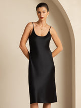 [Black] SilkSilky-AU Sleeveless U Neck Dress 003