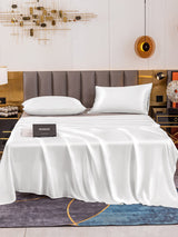 [White] SilkSilky-AU 19Momme Bedding Set 002