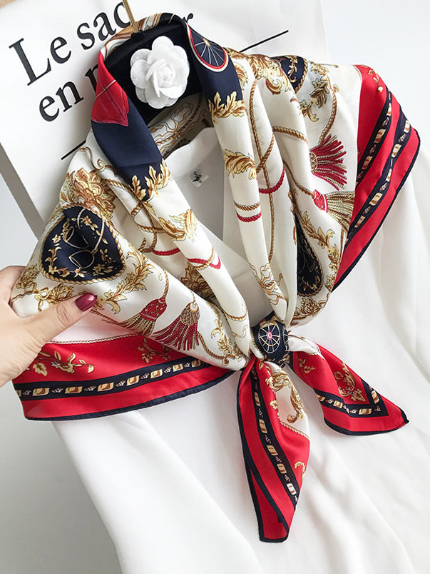 SilkSilky AU Pure Silk Scarf Red 001