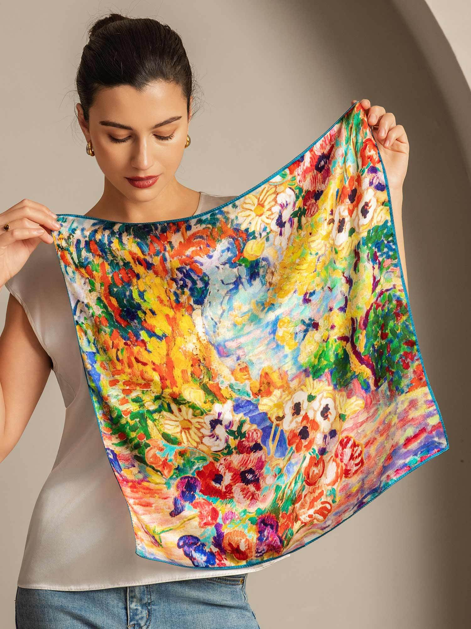 [P096] SilkSilky-AU Pure Silk Scarf 005