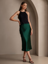 [Dark Green] SilkSilky-AU Skirt 003